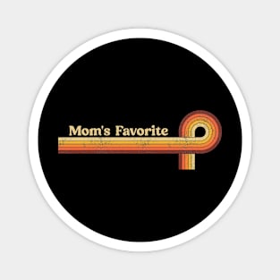 Retro Stripes Mom's Favorite 70s Colorful Lovers Magnet